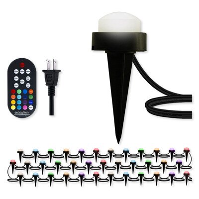 GE Enbrighten Seasons Mini Color Changing LED Landscape Lights, 36 Lights